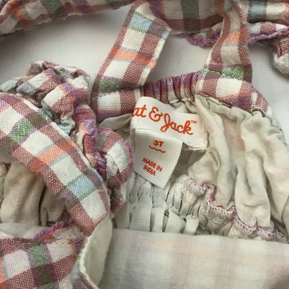 (Like New) Cat & Jack Gingham Checkered Dress - Picture 3 of 3